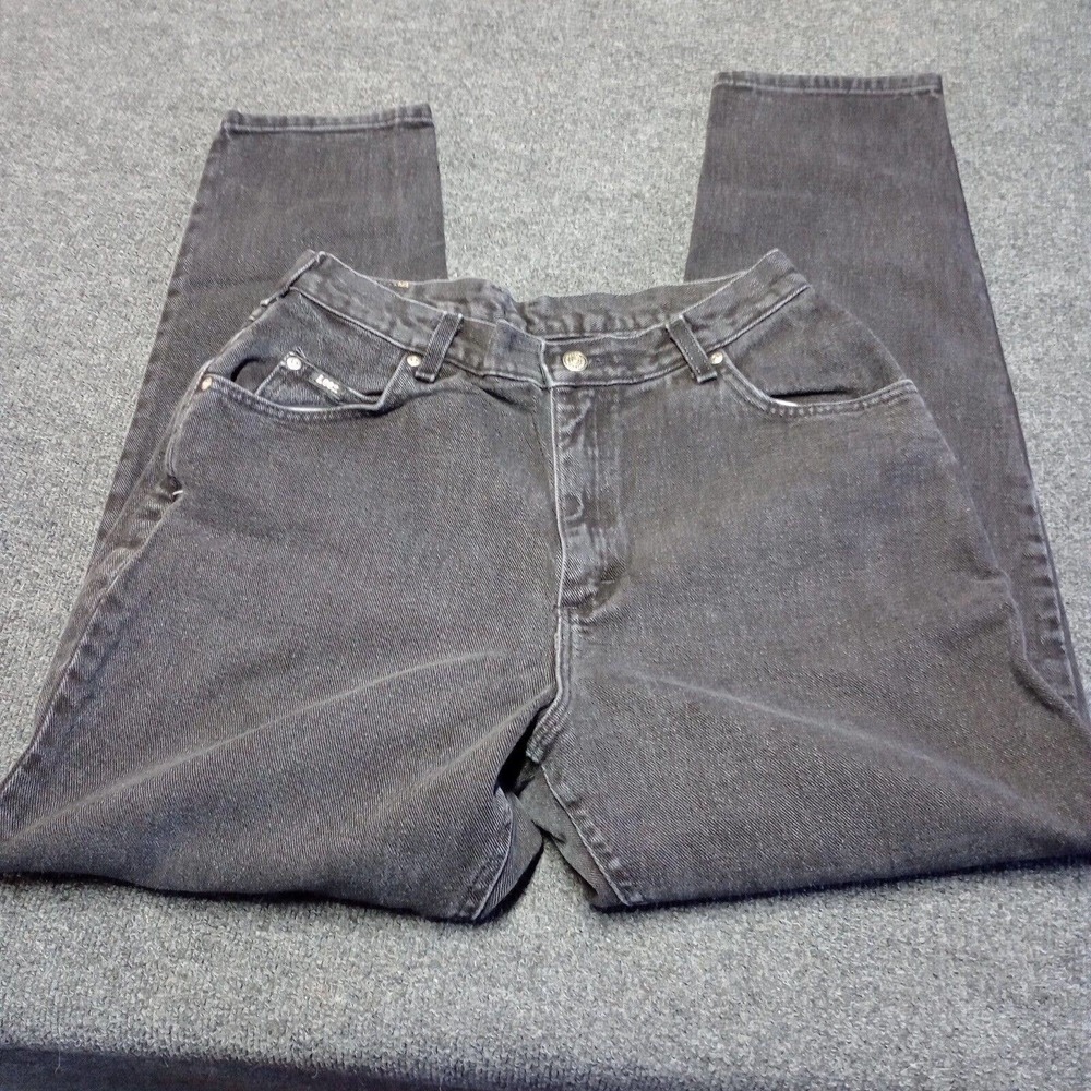 Vintage Lee Black 14 Med‎ Denim Pants Jeans 80s Mom Pants